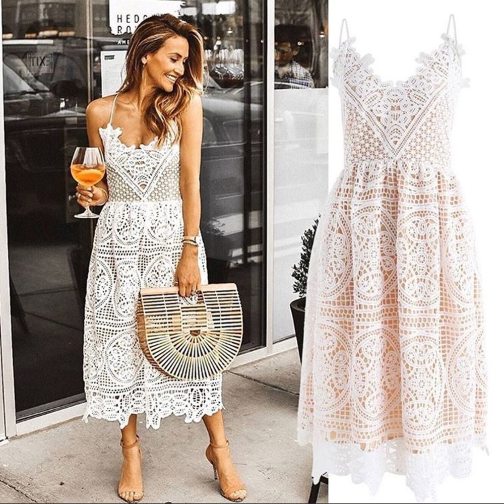 White lace dress